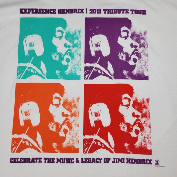 Jimi Hendrix Experience Shirt Mens 2XL 2011 Tribute Tour Deadstock Gildan - Picture 2 of 13
